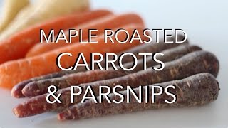 MAPLE ROASTED CARROTS amp PARSNIPS  oil free vegan christmas recipe [upl. by Robina]