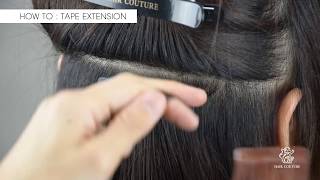 DIY Tape In Hair Extensions Tutorial [upl. by Anairuy]