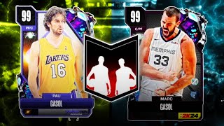 FREE DARK MATTER MARC GASOL AND PAU GASOL DYNAMIC DUO GAMEPLAY NBA 2K24 MyTEAM [upl. by Notnert]