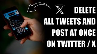 How to Delete All Tweets and Post at Once on Twitter  X [upl. by Derf877]