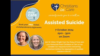 Christians in Care talk on Assisted Suicide [upl. by Osrit]