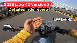 2023 Jawa 42 version 21 detailed ride review [upl. by Nalim]