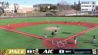 Pace Baseball Beats AIC in 15 Innings  April 14 2017 [upl. by Artsa]