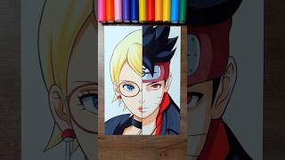 Boruto and sarada drawing 🥰 boruto naruto anime [upl. by Aiam244]