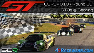 CSRL  S10  Round 10 GT3s  Sebring [upl. by Galitea]