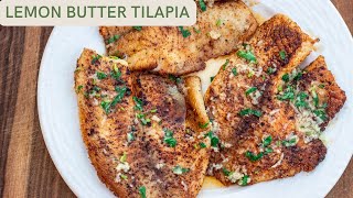 LEMON BUTTER TILAPIA  takes tilapia to the next level Best tilapia recipe [upl. by Anavlis76]