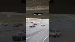 Damage report cars car supra racing speed crash carcrash highway traffic youtube shorts [upl. by Gallenz]