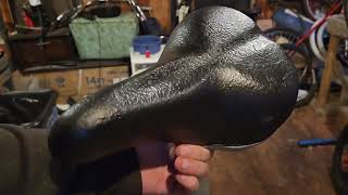 Coating a bike seat in Flex Seal again [upl. by Cacilie981]