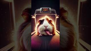 Guinea pig vs mini treadmill challenge shorts funny FunnyPets laughoutloudpets [upl. by Htebazie]