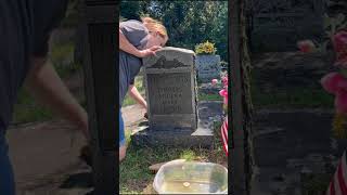 Gravestone Cleaning  Hunnings [upl. by Orag340]