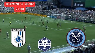 🔴QUERETARO  NEW YORK CITY FC TRANSMISION VERTICAL EN VIVO  LEAGUES CUP EN FUT AND GOL [upl. by Frangos]