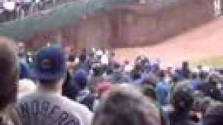 Fan falls in basket at Wrigley Field [upl. by Barbee647]