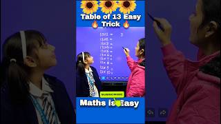 Table of 13 Easy Trick🔥 Easy Table Trick Maths Trick vedicmaths shorts fun ytshorts trending [upl. by Nnaharas]