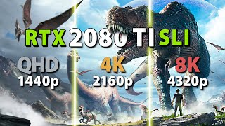 RTX 2080 Ti SLI  8K vs 4K vs QHD  Test in 9 Games [upl. by Ymmat]