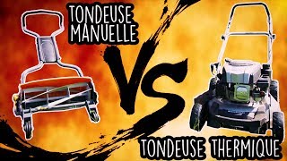 Tondeuse manuelle VS Tondeuse thermique [upl. by Malchus]