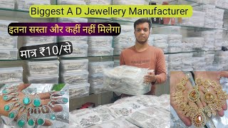 Biggest A D Jewellery Manufacturer  A D Jewellery Wholesale Market in Delhi  A D Nacklace Supplier [upl. by Leiuqese914]