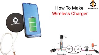 How To Make Wireless charger  Homemade Wireless Charger [upl. by Eatnuhs281]