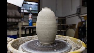 2 Throwing a tall textured vase [upl. by Pirozzo]