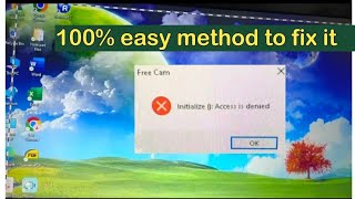 how to fix initialize 0 access is denied error in free cam8 screen recorder [upl. by Emmeram453]