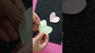 DIY heart shape paper cutting love papercraft easycrafts video tranding shorts [upl. by Eimarrej]