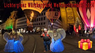 Lichterglanz Würzburg und Weihnachtsmarkt 2024 unterwegs mit Justus König JK [upl. by Mossolb]