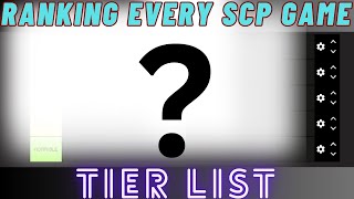 Ranking Different SCP Games on Roblox [upl. by Ahserak]