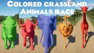 Colored Grassland Animals Races in Planet Zoo included American Bison White Rhino Ostrich amp etc [upl. by Doherty693]