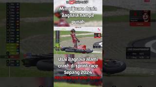 Mimpi juara dunia Bagnaia hampir punah usai crash di hasil Sprint Race Motogp Malaysia [upl. by Dremann400]