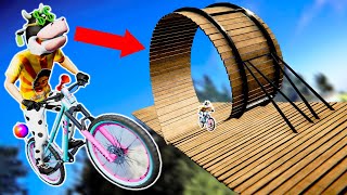 BIKING A GIANT LOOP RAMP Descenders [upl. by Hebel]