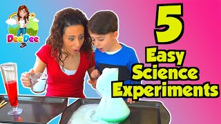 5 Easy Science Experiments for Kids with DeeDee  Learn at Home [upl. by Favrot236]