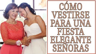 Los mejores Vestidos para fiesta casamiento para señoras mayores de 50 60 70 80 años moda elegancia [upl. by Ez]