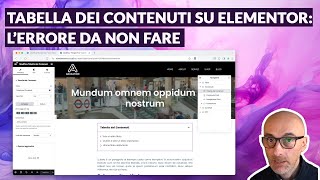 Aggiungi una Tabella dei Contenuti ai tuoi articoli Tutorial Elementor [upl. by Yard453]