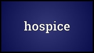 Hospice Meaning [upl. by Zined421]