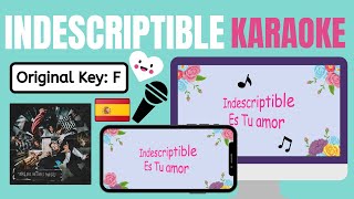 INDESCRIPTIBLE🇪🇸 Hillsong Young amp Free 🎤KARAOKEInstrumental with Spanish lyricsOriginal KeyF [upl. by Beverlee]