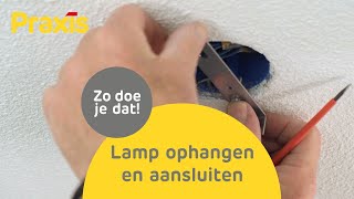 Lamp ophangen en aansluiten  Zo hang je een lamp op aan het plafond  Praxis [upl. by Lilly]