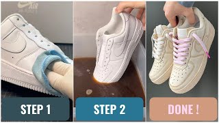 Customizing Air Force 1s with Coffee Dye 🤎 [upl. by Etezzil]