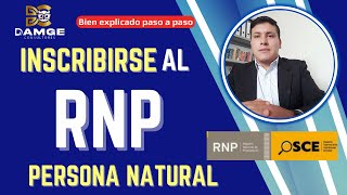 Cómo INSCRIBIRSE en el RNP  Persona Natural 2024 Registro Nacional de Proveedores Actualizado [upl. by Unni]