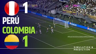 PERÚ 11 COLOMBIA  Resumen • Eliminatorias Sudamericanas 2024 SimulaciónRecreación [upl. by Bowrah]