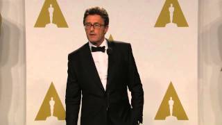 Oscars Pawel Pawlikowski Backstage Interview 2015  ScreenSlam [upl. by Rosalinda]