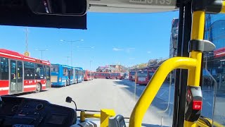 Bus 401 Ride Sweden StockholmFrom Slussen To Sickla StrandPart 1 [upl. by Okika]