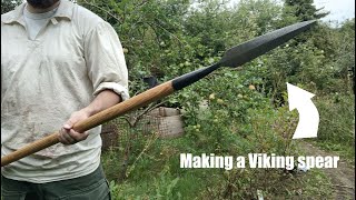 Blacksmithing  Forging a Viking spear [upl. by Akenn107]