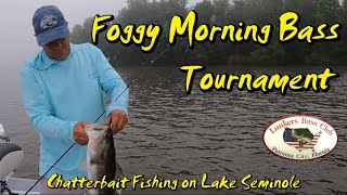 Foggy Morning Bass Tournament Chatterbait Fishing on Lake Seminole [upl. by Kantor230]