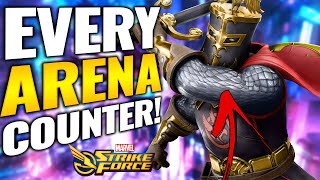 USE THESE TEAMS MSF ARENA COUNTER GUIDE Best Every Meta Defense Team  Marvel Strike Force [upl. by Ellehcyar953]