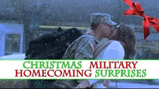 Christmas Military Homecoming Surprises [upl. by Ertha490]