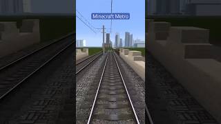 Minecraft Metro entering tunnel station 🚇 minecraft gaming mtr mtrmod train cabride [upl. by Sirotek349]