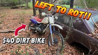 40 abandoned dirt bike WILL IT RUN [upl. by Aridaj]