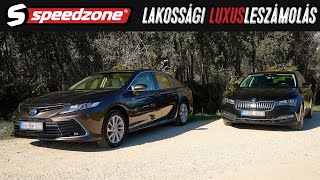 Skoda Superb vs Toyota Camry Lakossági luxusleszámolás  Speedzone használtteszt [upl. by Columba924]