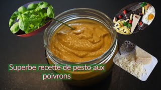 Pesto original aux poivrons rouges excellent [upl. by Pernell]