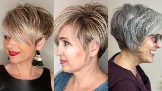 35 flattering hairstyles for women over 50 years pixie Bob hairecuts very Bob cut 2024 [upl. by Enimzaj]