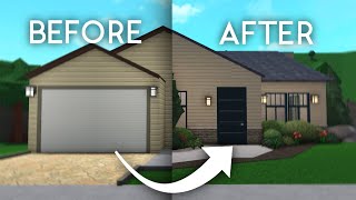 Renovating Another Bloxburg Starter House Into a Realistic House [upl. by Aroda]